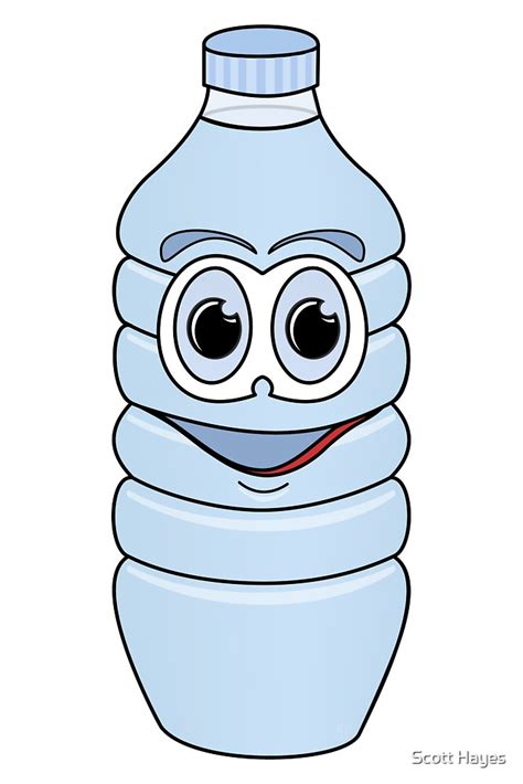 "Water Bottle Cartoon" by Graphxpro | Redbubble