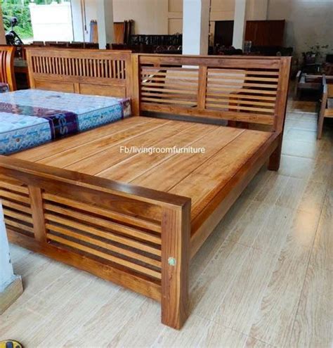 LRF MAHAGOONY & TEAK Double Cot Bed, Model Name/Number: DOUBLECOT1 ...