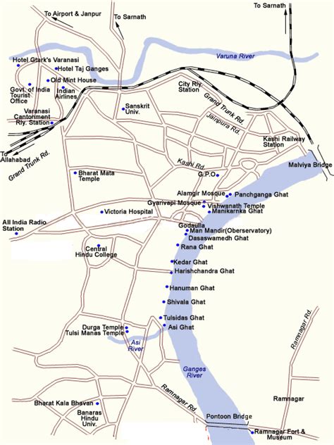 Varanasi Map - Kashivishwanath