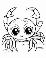 Cute Crab Coloring Pages sketch template