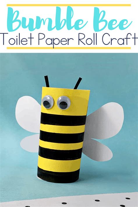 This adorable toilet paper roll bee craft for preschool is a fun hands-on activity for ...