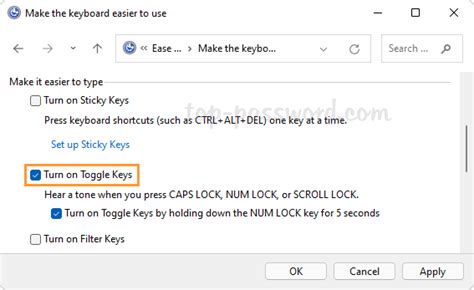 3 Ways to Turn on / off Toggle Keys Sound in Windows 11 | Password Recovery