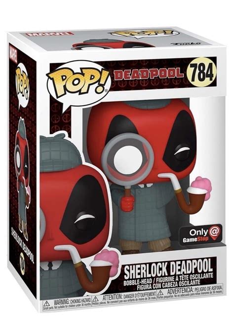 FUNKO MARVEL DEADPOOL 30TH ANNIVERSARY POP! SHERLOCK DEADPOOL VINYL ...