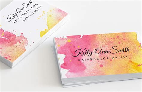 Medialoot - Watercolor Artist Business Card Template | Watercolor ...