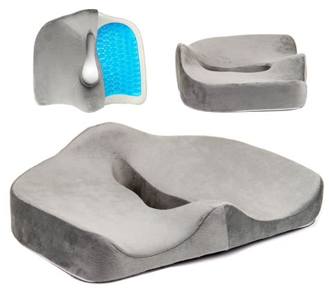 Tektrum Orthopedic Cool Gel Enhanced Seat Cushion, Gel Memory Foam ...