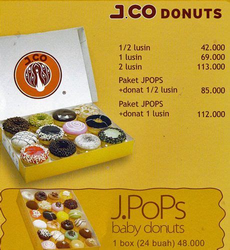 Harga Menu Donat JCO Delivery Terbaru 2017