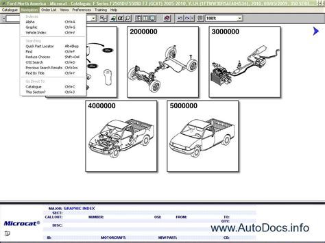 Ford parts catalog with diagrams