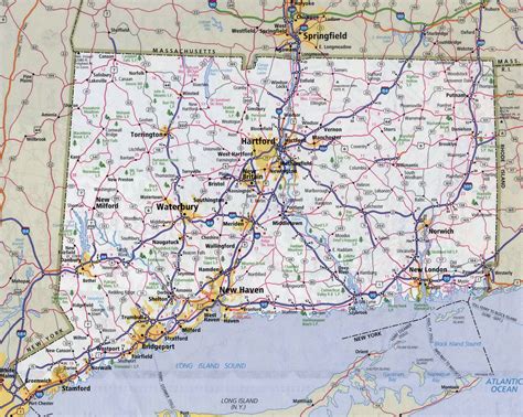 Map Of Connecticut Roads And Highways Large Connecticut State Map | Images and Photos finder