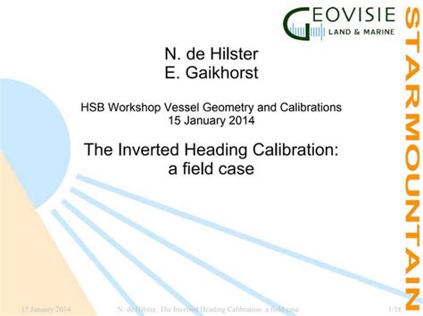 Inverted heading calibration | PPT