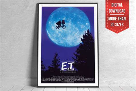 E.T. The Extra-Terrestrial Poster ET Movie Poster ET Extra | Etsy