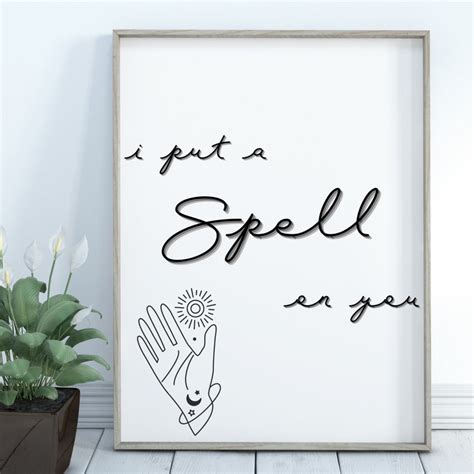 I Put a Spell on You Printable Art Halloween Home Decor - Etsy