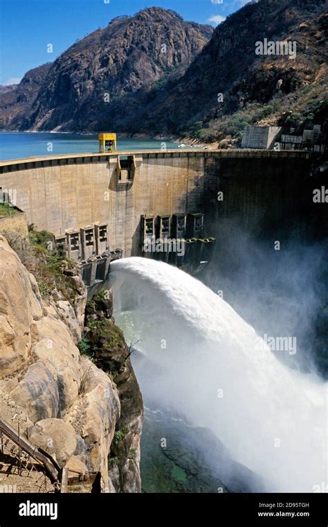 Cahora Bassa Dam on the Zambezi River, hydro-electric power plant in ...