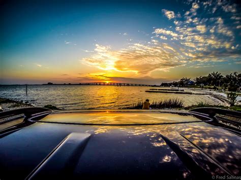 #Sunset on Front #Beach, Ocean Springs, Mississippi. #Sunset #GoPro Ocean Springs, Camera Lens ...