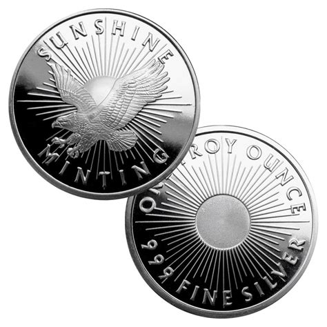 1 Ounce Sunshine Minting .999 Silver Eagle Round – Great American Coin ...