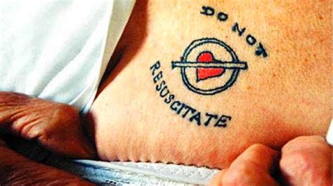 'Do Not Resuscitate' Tattoo - YouTube