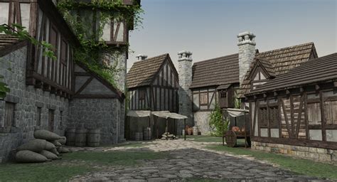 Medieval Town 3D Model