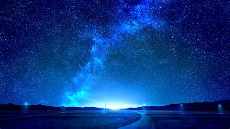 Night Sky Stars Landscape 4K #2578