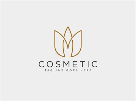 M Logo initial for cosmetic brand