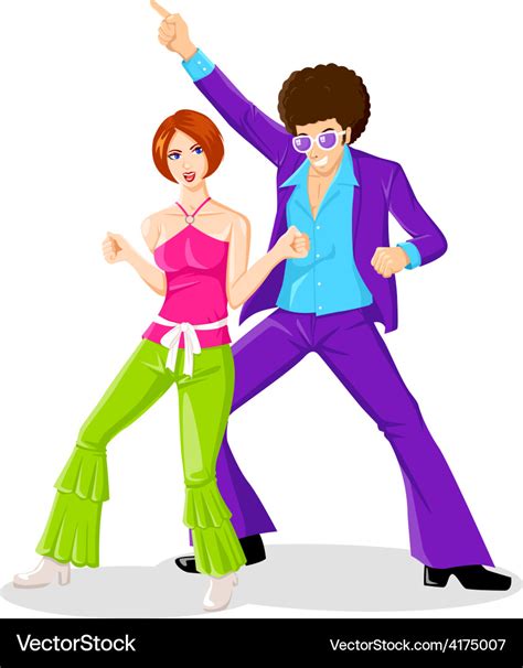 Disco Dancers Silhouette Royalty Free Vector Image - vrogue.co