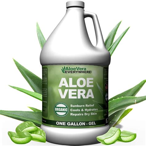 Organic Aloe Vera Gel - 1 Gallon - Made from 100% Pure Aloe Leaf Gel ...