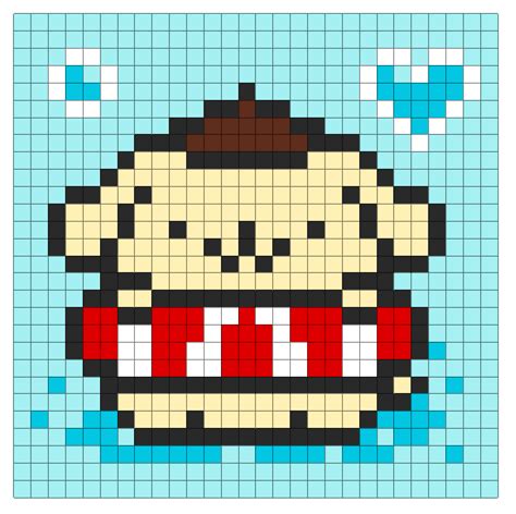 Sanrio pompompurin 2d pixel art pix brix – Artofit