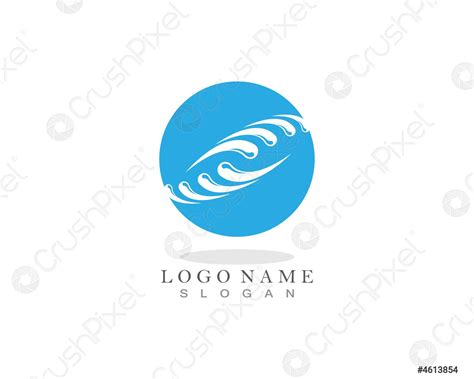 Water splash ocean company logo vector - stock vector 4613854 | Crushpixel
