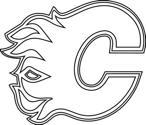 Calgary Flames Logo coloring page - Download, Print or Color Online for Free