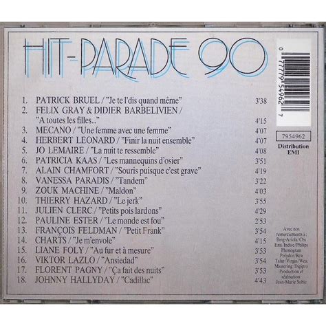 Hit-parade 90 - Vanessa Paradis, Jo Lemaire, Viktor Lazlo, Patrick Bruel, Didier Barbelivien ...