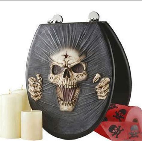 Toilet seat | Toilet seat, Skull decor, Goth home decor