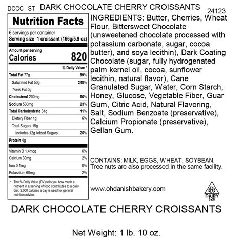 Dark Chocolate Cherry Croissants - O&H Danish Bakery