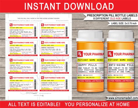 Prescription Bottle Label Template - Detrester.com