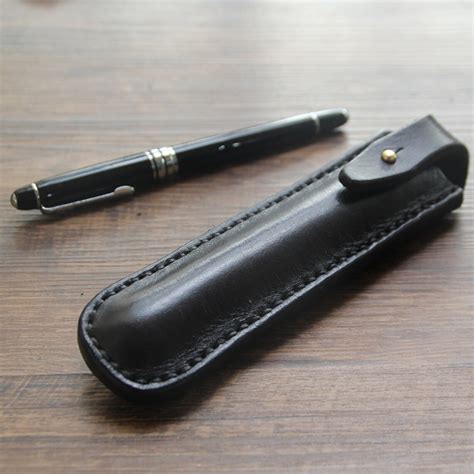 Handmade Leather Pen Holderleather Pen Case Single Pen - Etsy