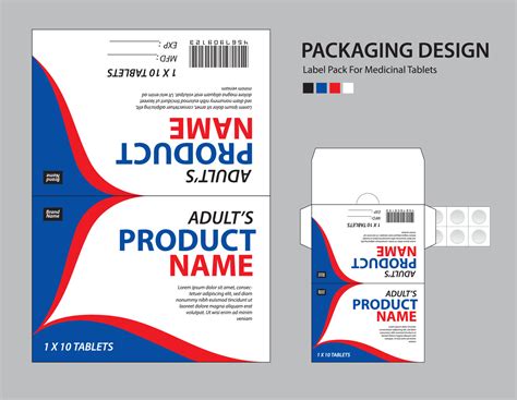 Label pack for medicinal tablets, label medicine paper design, medicine packaging design ...