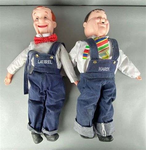 Pair of a Larry Harmon Laurel and Hardy Plastic Dolls - Matthew Bullock Auctioneers