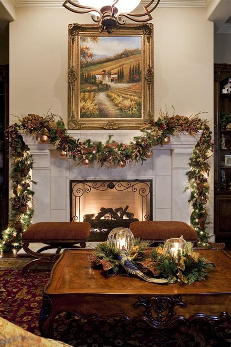 Christmas fireplace garland – on the mantel or above? | Founterior