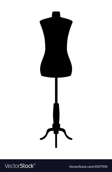 Silhouette of tailors dummy mannequin Royalty Free Vector