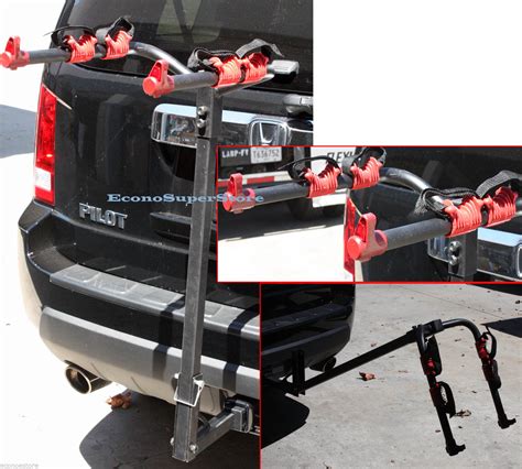 Hitch Mounted Two 2 Bike Bicycle Rack Carrier – Standard Hitch Receiver Mount – EconoSuperStore