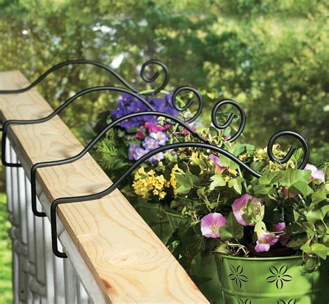 Set of 4 Metal Deck Rail Plant Hanger Planter Hooks NEW | Metal deck ...