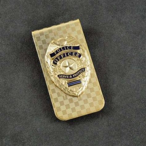 Police Officer Mini Badge Money Clip