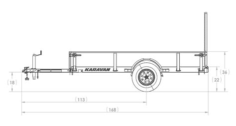 5 x 10 ft. Steel Utility Trailer | Karavan Trailers | Utility trailer, Trailer, Wood plank flooring