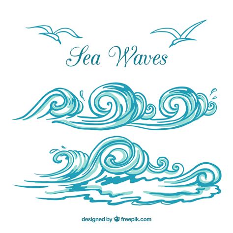 Premium Vector | Sea waves