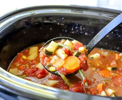 Healthy Crock Pot Vegetable Soup - Suburban Simplicity