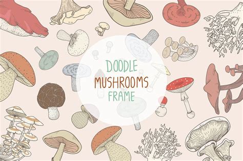 Colored doodle mushroom frames | Free Photo - rawpixel