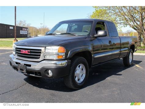 2004 Carbon Metallic GMC Sierra 1500 SLE Extended Cab 4x4 #80480863 | GTCarLot.com - Car Color ...