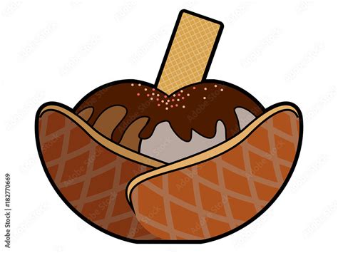 Isolated sundae illustration Stock Vector | Adobe Stock