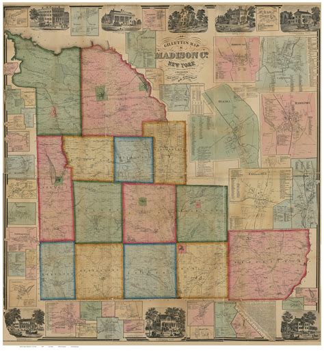 Madison County New York 1859 - Old Map Reprint - OLD MAPS