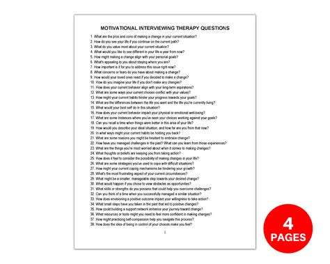 Motivational Interviewing Therapy Questions, Counseling Questions, Therapy Questions, Therapy ...