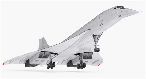 concorde supersonic passenger jet 3d model