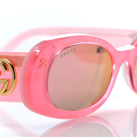 GUCCI Acetate Oval Sunglasses GG0517S Pink 537355