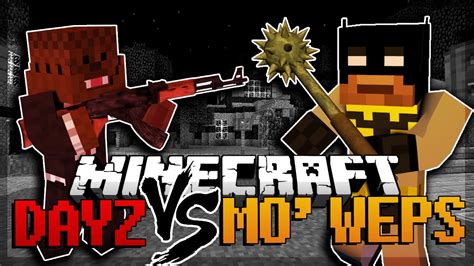 Minecraft DayZ Zombies Mod Vs More Weapons Mod (Mod Battles) - YouTube